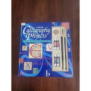 Calligraphy Projects Workstation by‎ Manda Hanson 1993 Book + Supplies New